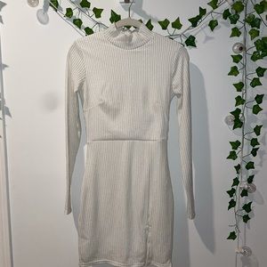 White missguided body con dress